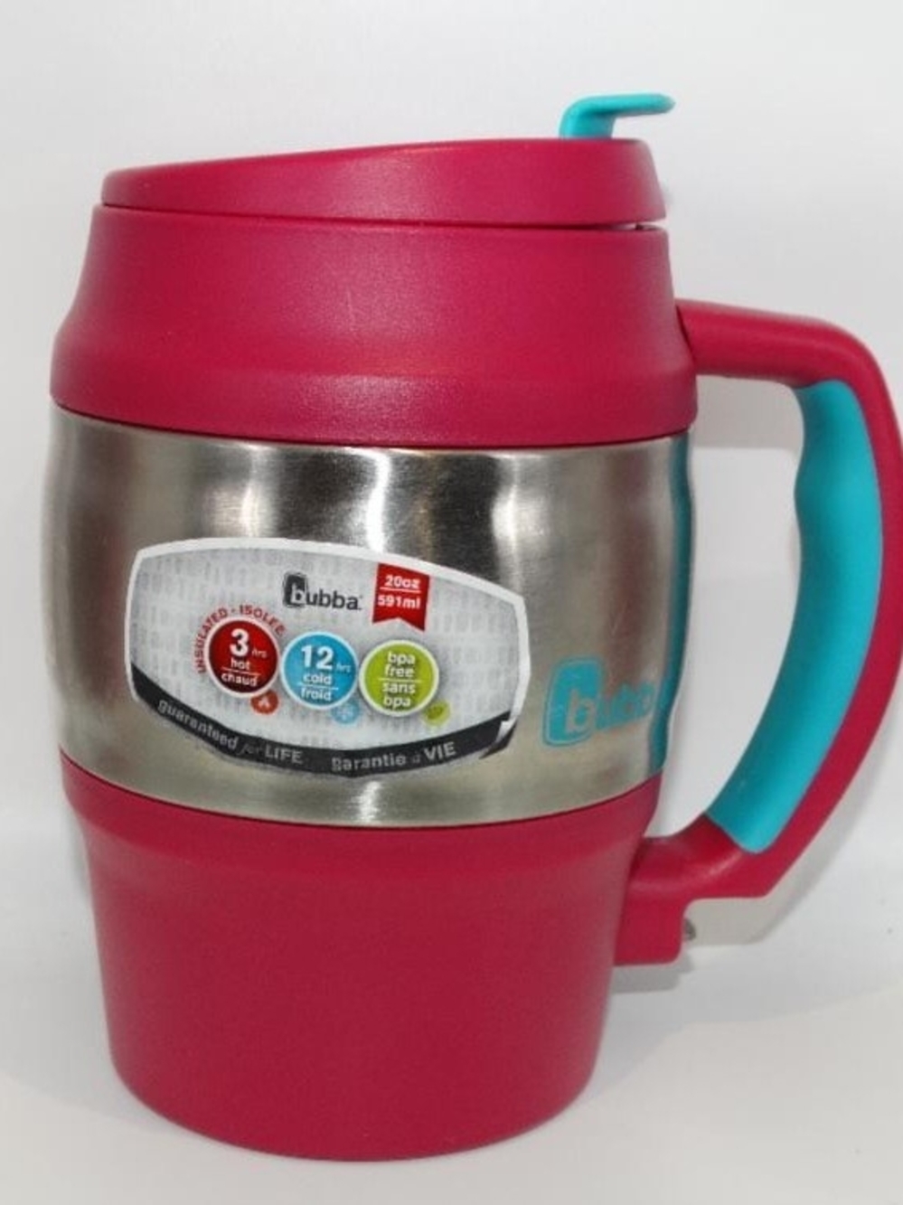 Pink & Teal Insulated Travel Mug - 20oz